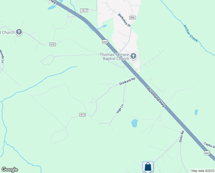 map of restaurants, bars, coffee shops, grocery stores, and more near 82 Firefly Lane in Lynchburg