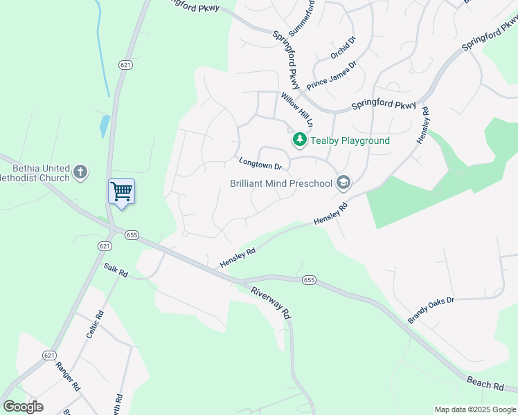 map of restaurants, bars, coffee shops, grocery stores, and more near 15131 Hazelbury Circle in Midlothian