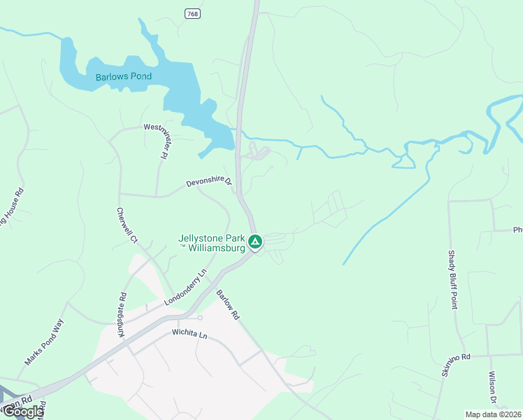 map of restaurants, bars, coffee shops, grocery stores, and more near 4010 Newman Road in Williamsburg