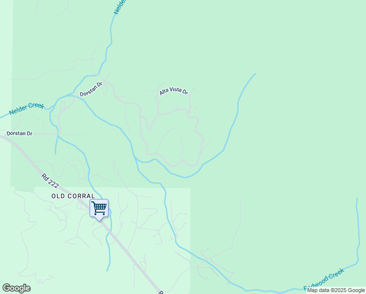 map of restaurants, bars, coffee shops, grocery stores, and more near Oak Lane in Oakhurst