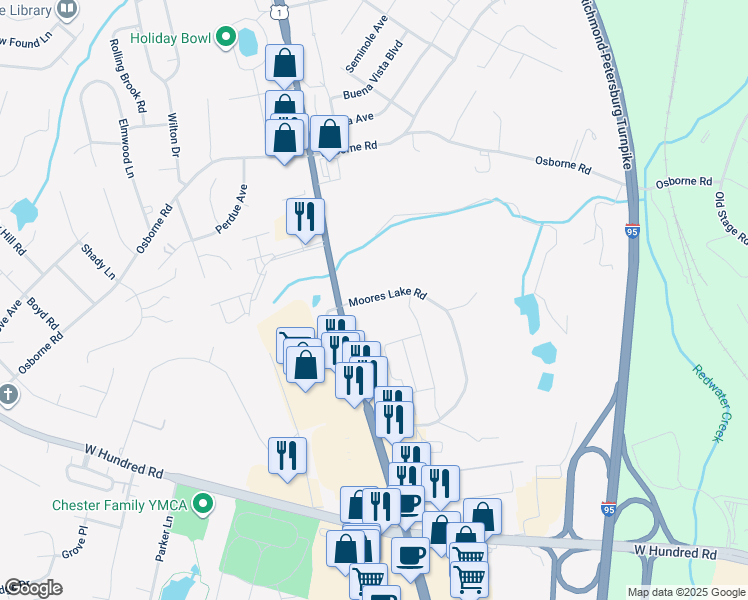 map of restaurants, bars, coffee shops, grocery stores, and more near in 