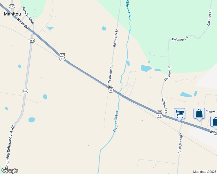 map of restaurants, bars, coffee shops, grocery stores, and more near 2 Rainwater Lane in Manitou