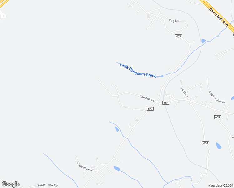 map of restaurants, bars, coffee shops, grocery stores, and more near 295 Chinook Drive in Lynchburg