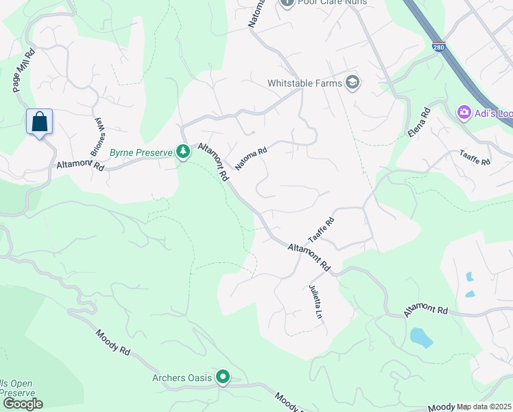 map of restaurants, bars, coffee shops, grocery stores, and more near 26993 Almaden Court in Los Altos Hills