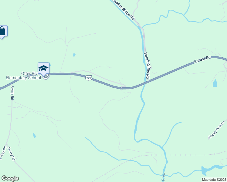 map of restaurants, bars, coffee shops, grocery stores, and more near 1480 Trestle Ridge Drive in Goode