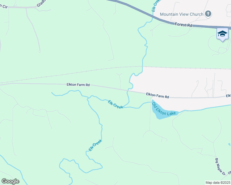 map of restaurants, bars, coffee shops, grocery stores, and more near 2742 Elkton Farm Road in Forest