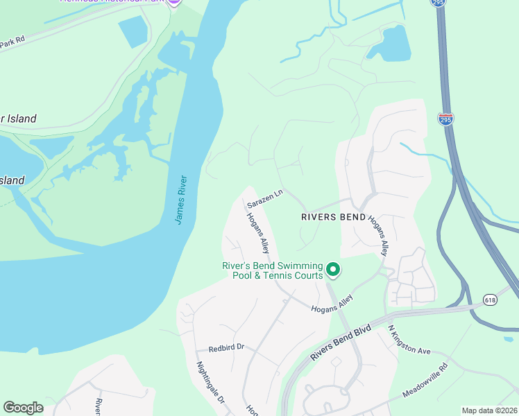 map of restaurants, bars, coffee shops, grocery stores, and more near 12802 Hogans Alley in Chester