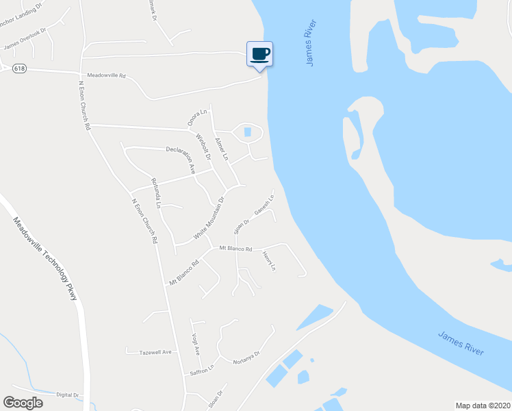 map of restaurants, bars, coffee shops, grocery stores, and more near 12210 Ganesh Lane in Chester
