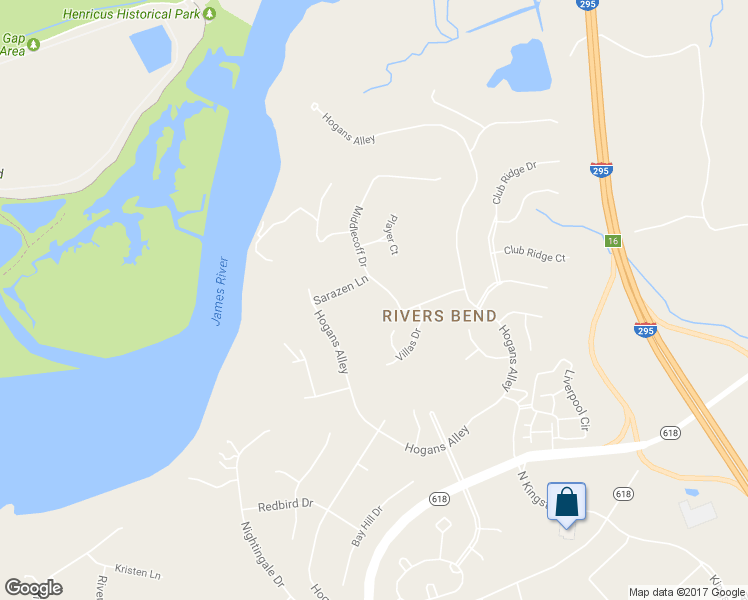 map of restaurants, bars, coffee shops, grocery stores, and more near 12204 Middlecoff Drive in Chester