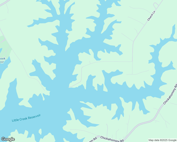 map of restaurants, bars, coffee shops, grocery stores, and more near 7108 Church Lane in Toano