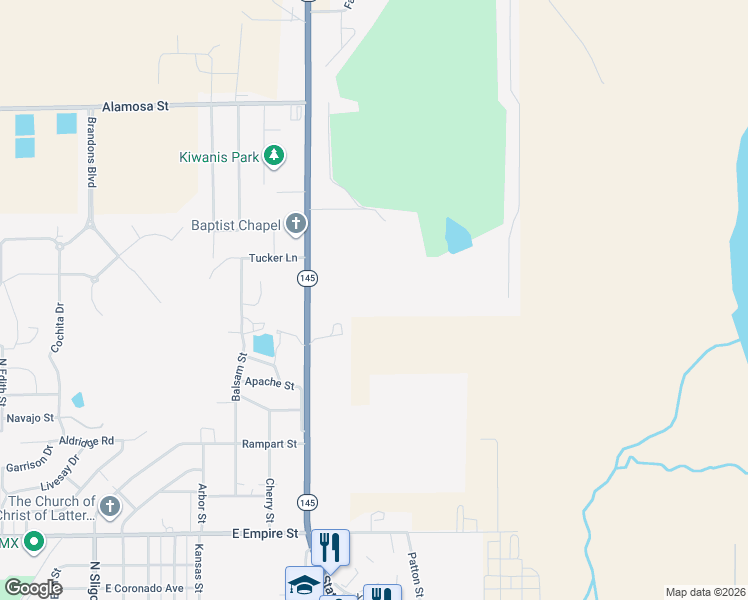 map of restaurants, bars, coffee shops, grocery stores, and more near 1500 North Dolores Road in Cortez