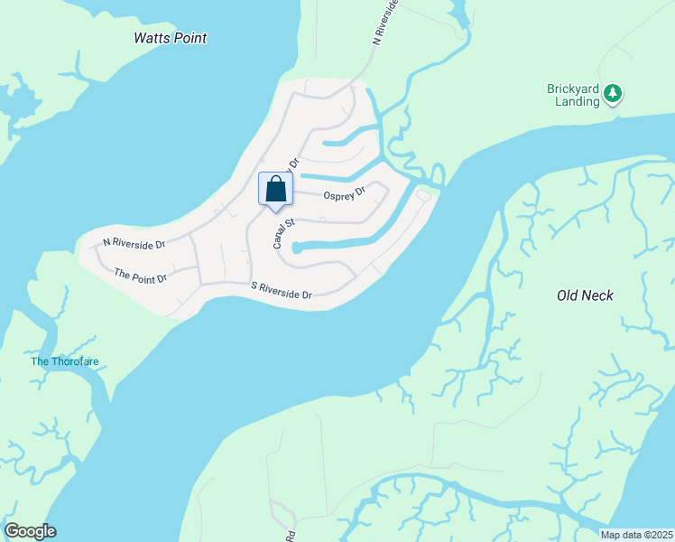 map of restaurants, bars, coffee shops, grocery stores, and more near 7201 Canal Street in Lanexa
