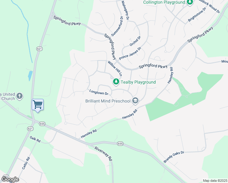 map of restaurants, bars, coffee shops, grocery stores, and more near 15031 Wooferton Drive in Midlothian