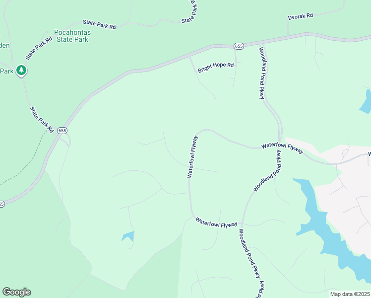map of restaurants, bars, coffee shops, grocery stores, and more near 9440 Waterfowl Flyway in Chesterfield