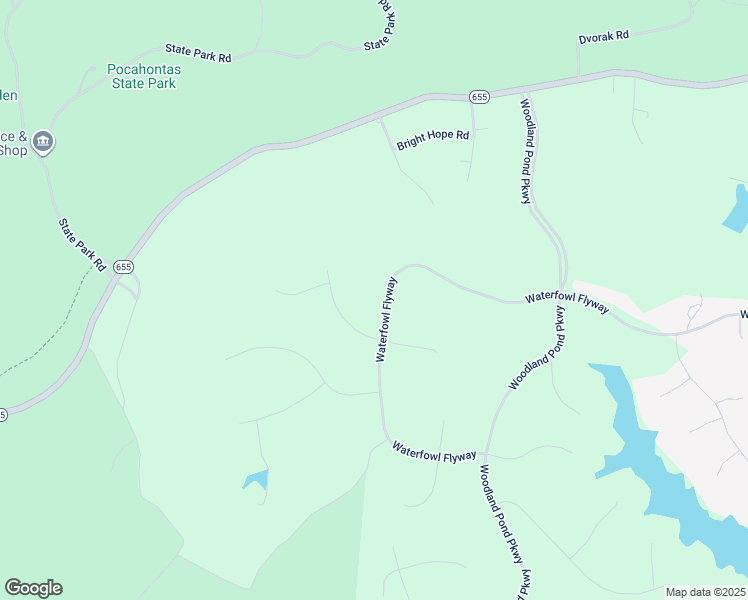 map of restaurants, bars, coffee shops, grocery stores, and more near 9440 Waterfowl Flyway in Chesterfield
