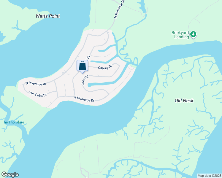 map of restaurants, bars, coffee shops, grocery stores, and more near 4100 South Riverside Drive in Lanexa