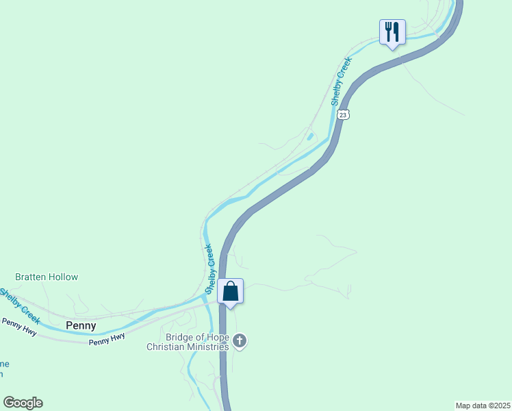 map of restaurants, bars, coffee shops, grocery stores, and more near 7401-7669 U.S. 119 in Pikeville