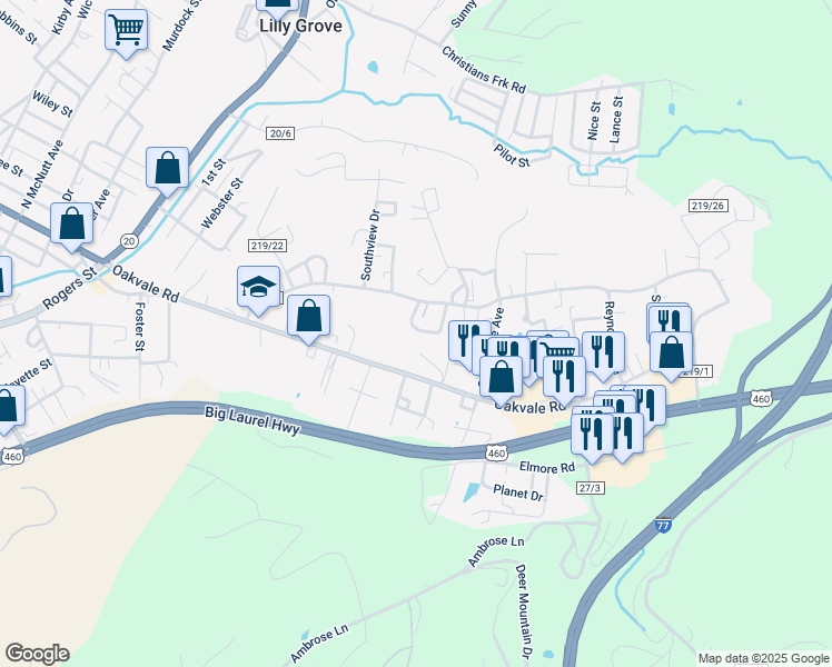 map of restaurants, bars, coffee shops, grocery stores, and more near 100 Carter Drive in Princeton
