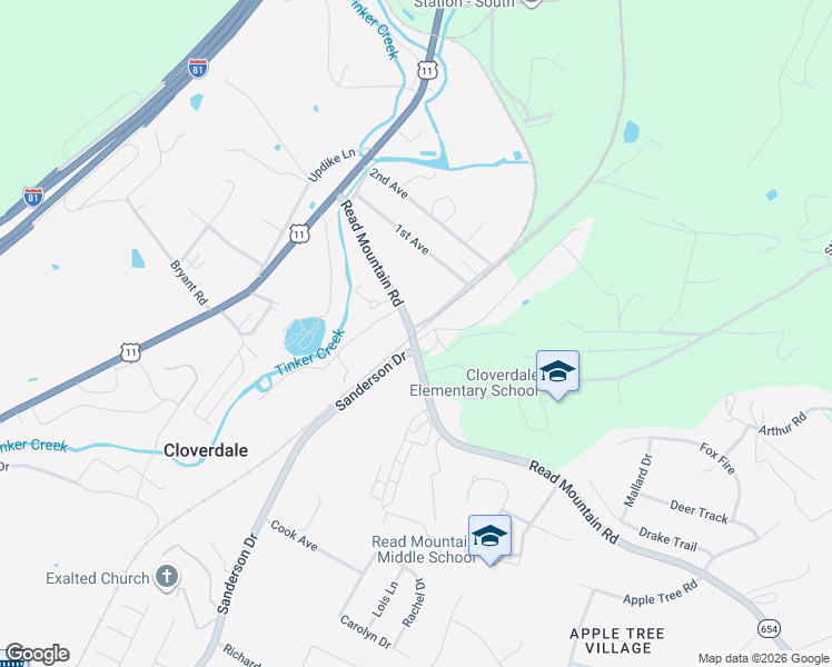 map of restaurants, bars, coffee shops, grocery stores, and more near in Cloverdale