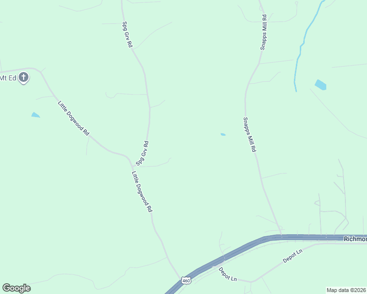 map of restaurants, bars, coffee shops, grocery stores, and more near 265 Snapps Mill Road in Spout Spring