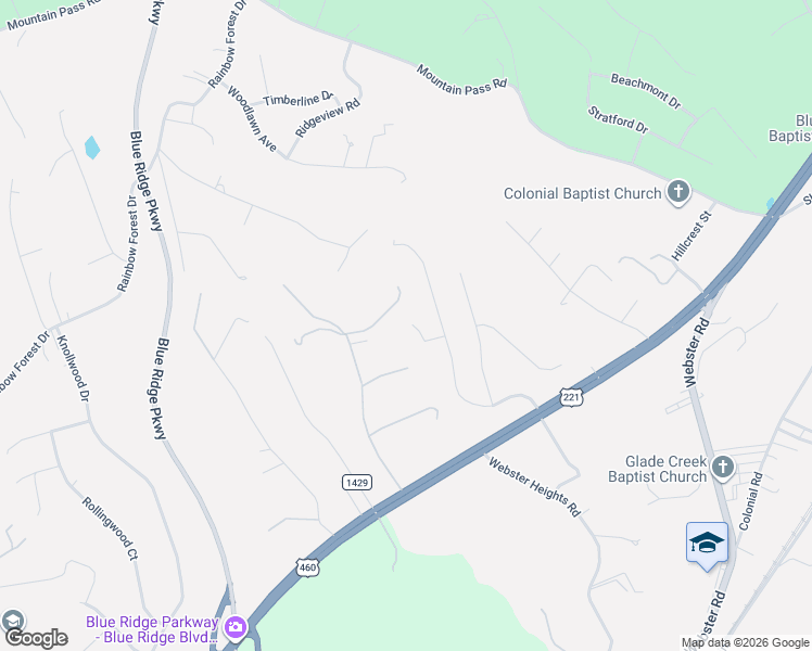 map of restaurants, bars, coffee shops, grocery stores, and more near 45-99 Old Church Lane in Blue Ridge