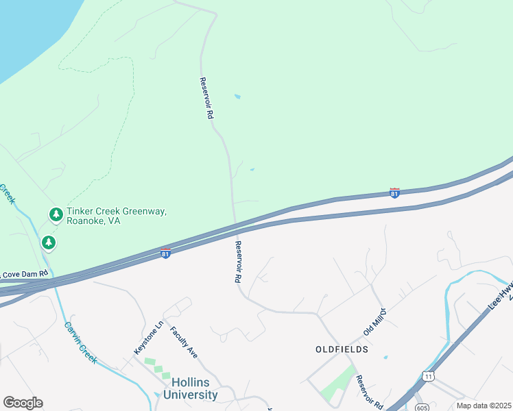 map of restaurants, bars, coffee shops, grocery stores, and more near US Highway 220 in Hollins