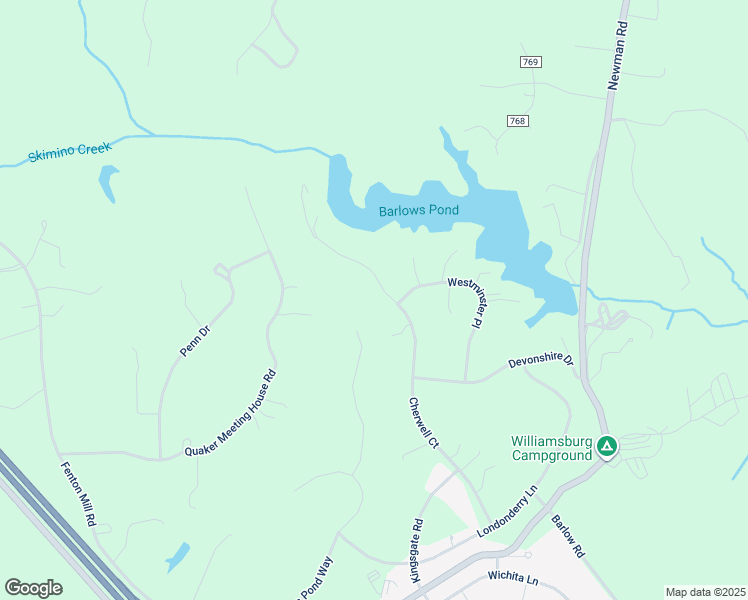 map of restaurants, bars, coffee shops, grocery stores, and more near 215 Cherwell Court in Williamsburg