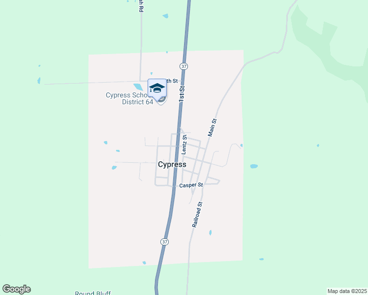 map of restaurants, bars, coffee shops, grocery stores, and more near 1st St in Cypress