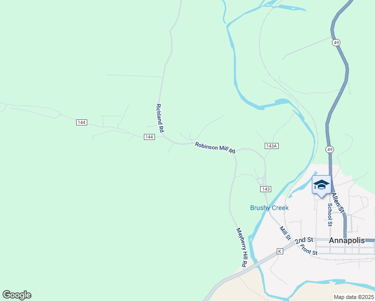 map of restaurants, bars, coffee shops, grocery stores, and more near 801 County Road 143 in Annapolis