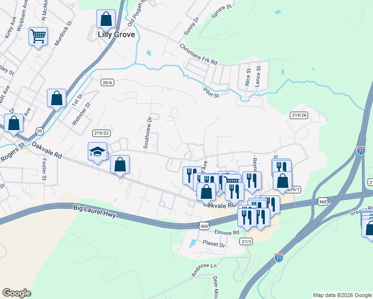 map of restaurants, bars, coffee shops, grocery stores, and more near 109 Steeple Street in Princeton