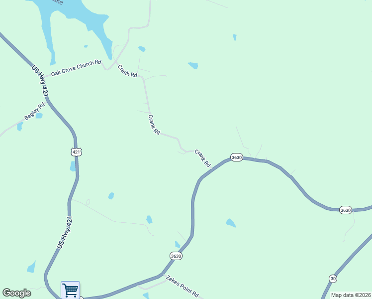 map of restaurants, bars, coffee shops, grocery stores, and more near 232 Crank Road in Tyner