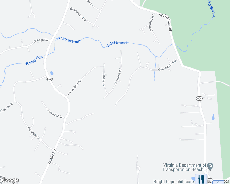 map of restaurants, bars, coffee shops, grocery stores, and more near 10421 Christina Road in Chesterfield