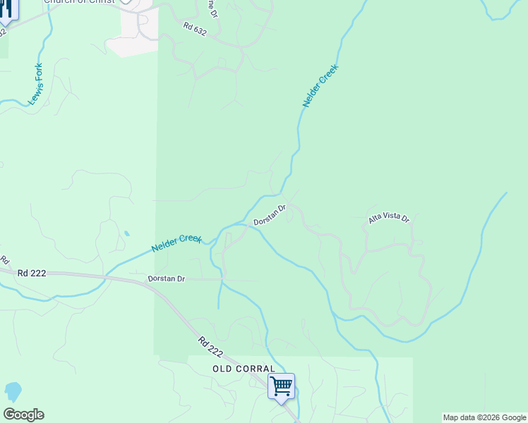 map of restaurants, bars, coffee shops, grocery stores, and more near 51375 Dorstan Drive in Oakhurst