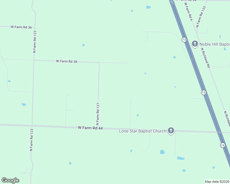 map of restaurants, bars, coffee shops, grocery stores, and more near 9388 North Farm Road 127 in Willard