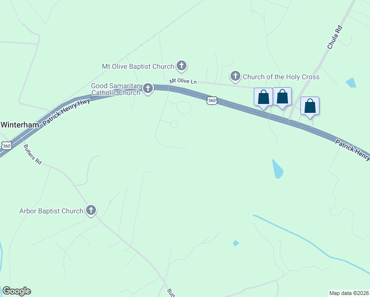 map of restaurants, bars, coffee shops, grocery stores, and more near 10799 Winchester Drive in Amelia Court House