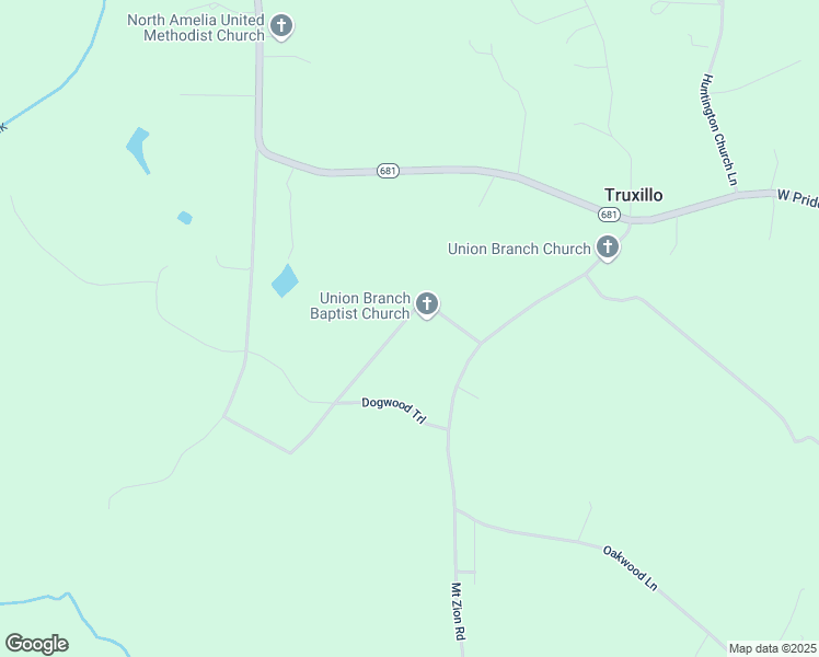 map of restaurants, bars, coffee shops, grocery stores, and more near 10680 Mount Zion Road in Jetersville
