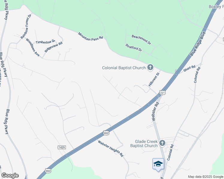 map of restaurants, bars, coffee shops, grocery stores, and more near 259 Longwood Lane in Blue Ridge