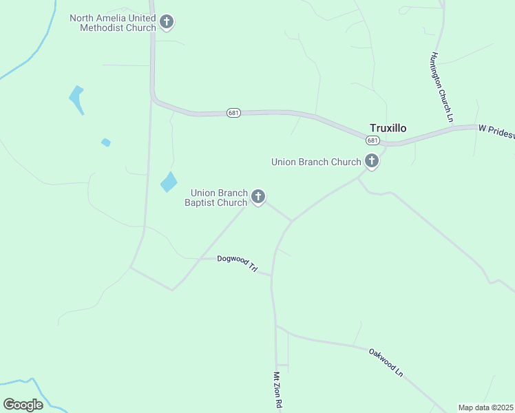 map of restaurants, bars, coffee shops, grocery stores, and more near 10680 Mount Zion Road in Jetersville
