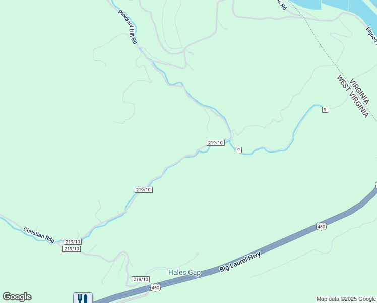 map of restaurants, bars, coffee shops, grocery stores, and more near 1609 Adairs Run Road in Princeton