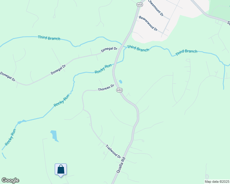 map of restaurants, bars, coffee shops, grocery stores, and more near 10424 Qualla Road in Chesterfield