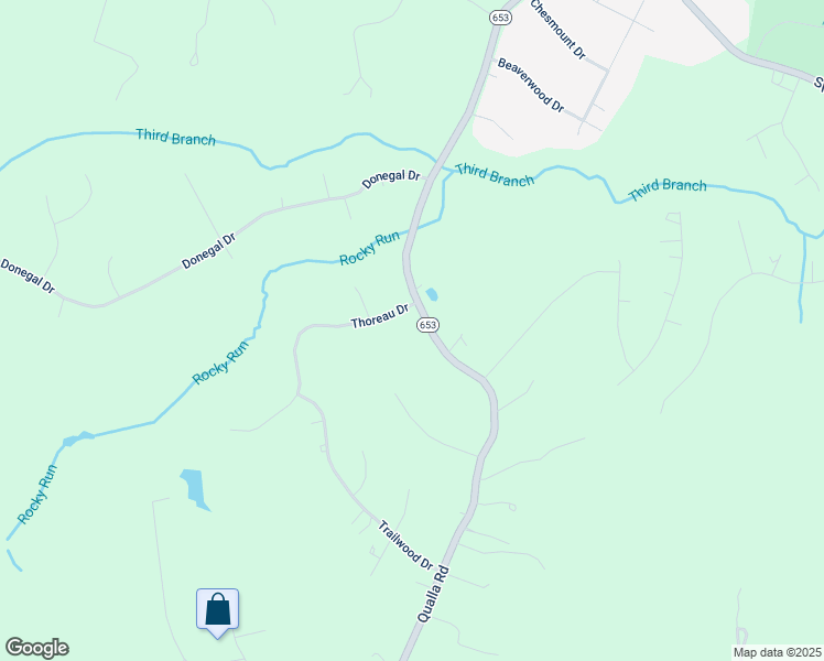 map of restaurants, bars, coffee shops, grocery stores, and more near 10424 Qualla Road in Chesterfield