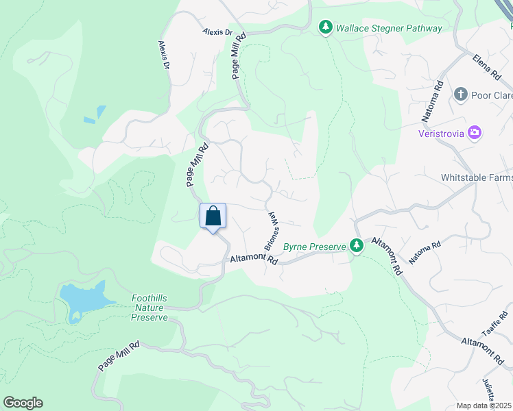 map of restaurants, bars, coffee shops, grocery stores, and more near 12475 Briones Way in Los Altos