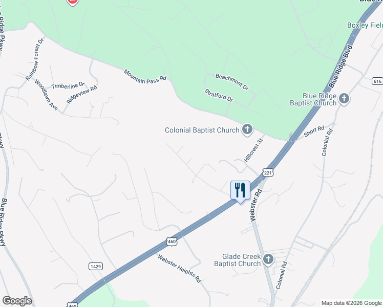 map of restaurants, bars, coffee shops, grocery stores, and more near 37 Spruce Circle in Blue Ridge