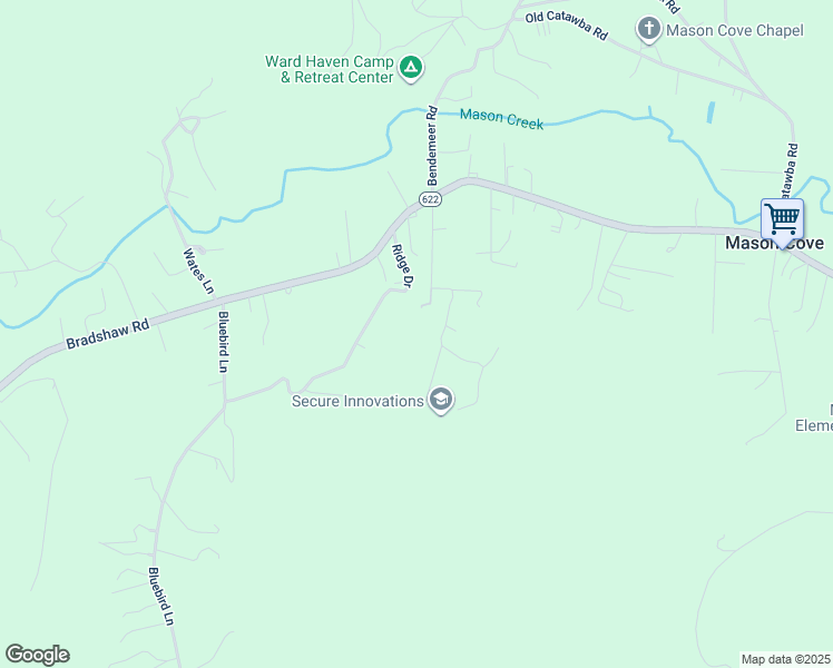 map of restaurants, bars, coffee shops, grocery stores, and more near 3830 Travis Trail in Salem