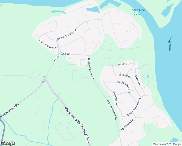 map of restaurants, bars, coffee shops, grocery stores, and more near 11901 N Enon Church Rd in Chester