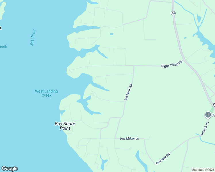 map of restaurants, bars, coffee shops, grocery stores, and more near 294 West Landing Creek Road in Port Haywood