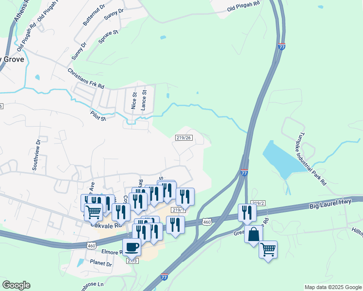 map of restaurants, bars, coffee shops, grocery stores, and more near in Princeton