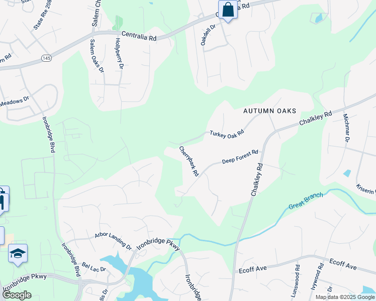 map of restaurants, bars, coffee shops, grocery stores, and more near 10901 Cherrybark Road in Richmond