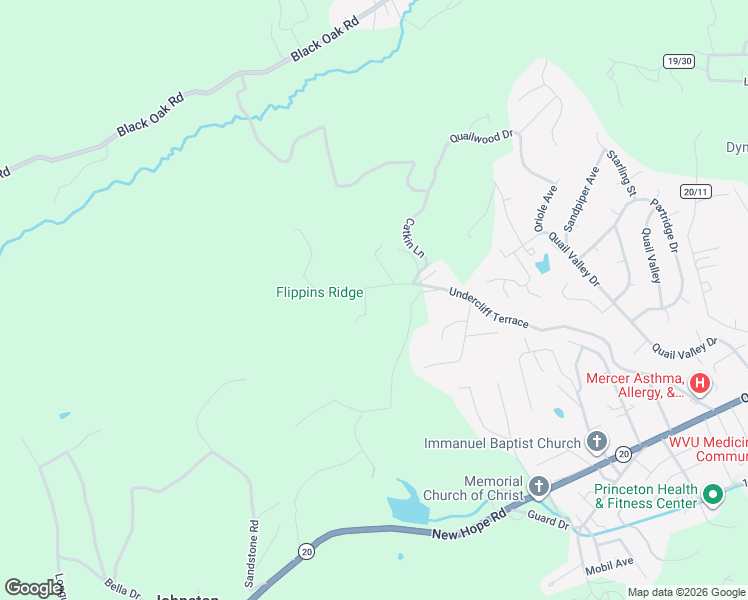 map of restaurants, bars, coffee shops, grocery stores, and more near 102 Hidden Spring Lane in Princeton