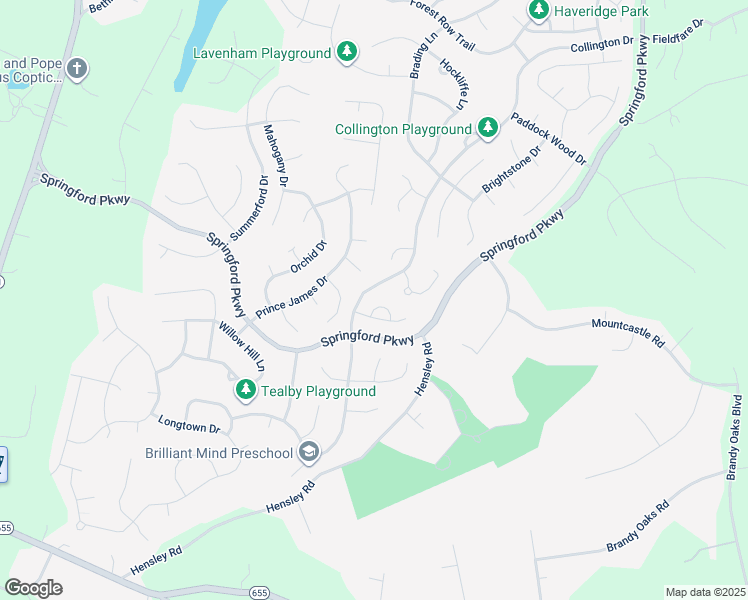map of restaurants, bars, coffee shops, grocery stores, and more near 9630 Blossom Loop in Midlothian